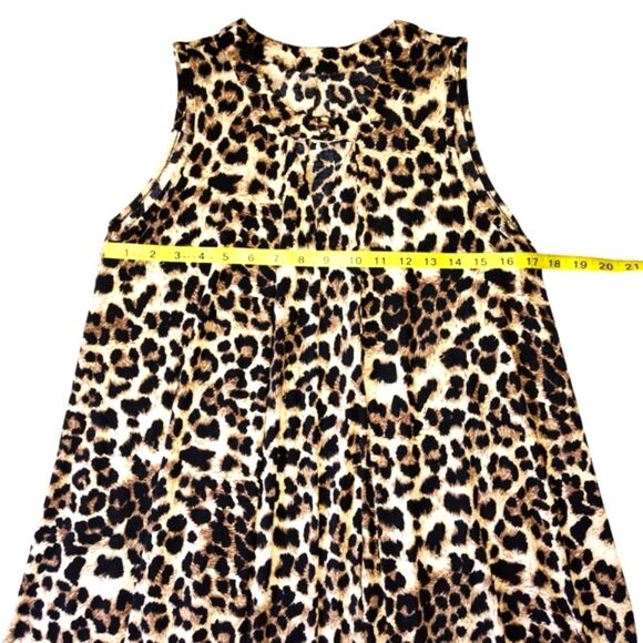 LEOPARD PRINT SLEEVELESS MINI DRESS SIZE SMALL! - Picture 6 of 7